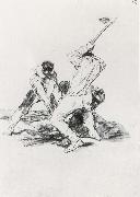 Francisco Goya Three Men Digging oil painting